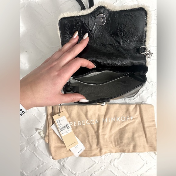 NWT Rebecca Minkoff Shearling Stella Crossbody - Picture 11 of 13